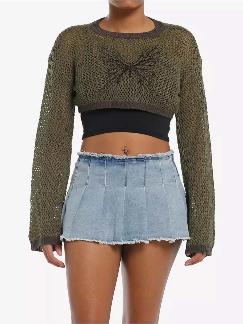 Thorn & Fable Tree Butterfly Knit Fall Sweater
